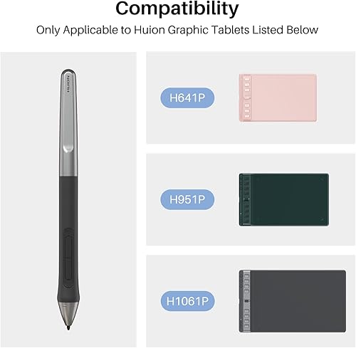 Miniatura 4 de Lápiz capacitivo HUION PW110 sin batería 2023 para HUION Inspiroy 2 SML, Kamvas 121316, Kamvas 2224 Series, Kamvas Pro 13 (2.5K) Pro 16 (2.5K),
