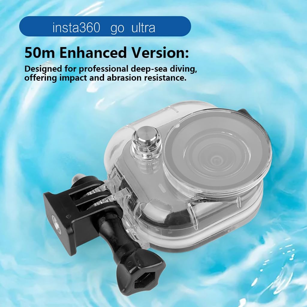 50M Invisible Diving Case, Quick-Release Waterproof Case for OMSO 360/ X4 Air/Go Ultra Camera (for Go Ultra Host)