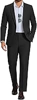 COOFANDY Men's Regular Fit 2 Piece Suit Set - One Button Blazer & Pants for Wedding, Prom, Business, Casual Wear