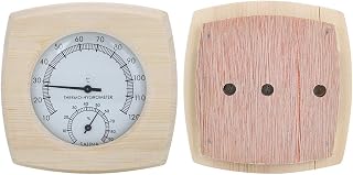 2-In-1 Wood Thermo-Hygrometer, Sauna Thermometer Hygrometer Analog Aus Holz, Sauna Zubehör Set Mit 2in1 Wohlfühlfunktion, Präziser Temperatur Und Luftfeuchtigkeitsmesser Für Die Sauna
