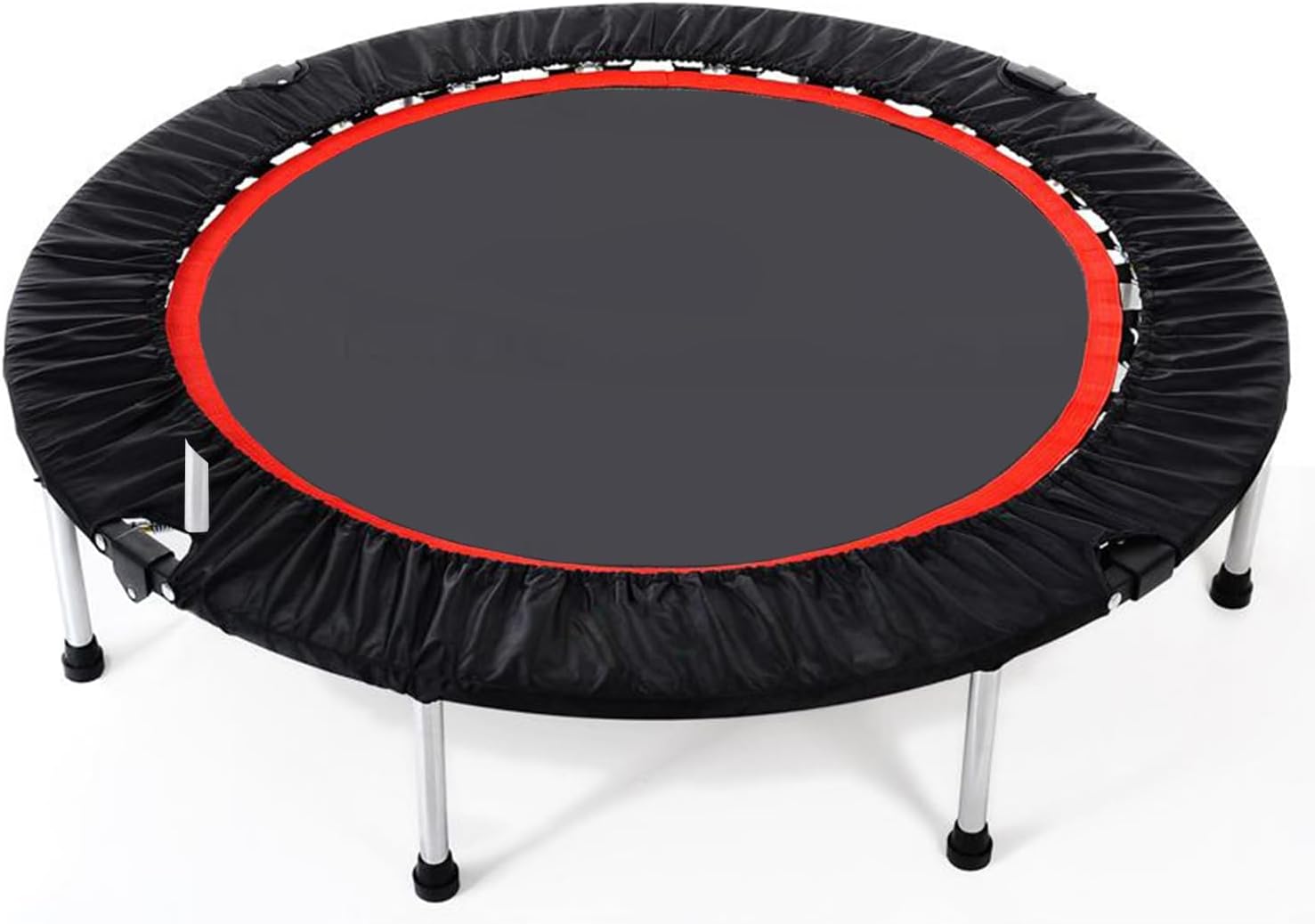 Foldable Mini Trampoline Load 330lbs, Stable & Quiet Exercise Fitness Trampoline, Cardio Trainer Workout Rebounder Trampoline for Adults Indoor/Garden Workout