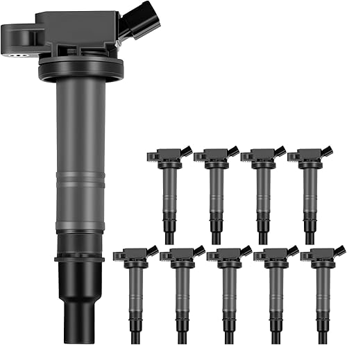 SCITOO Paquete de 10 bobinas de encendido, para Toyota Tundra 4.7L 2006, Solara 2.4L 2006-2008, para Matrix 2.4L 2009-2011, Matrix 1.8L 2008, Lexus