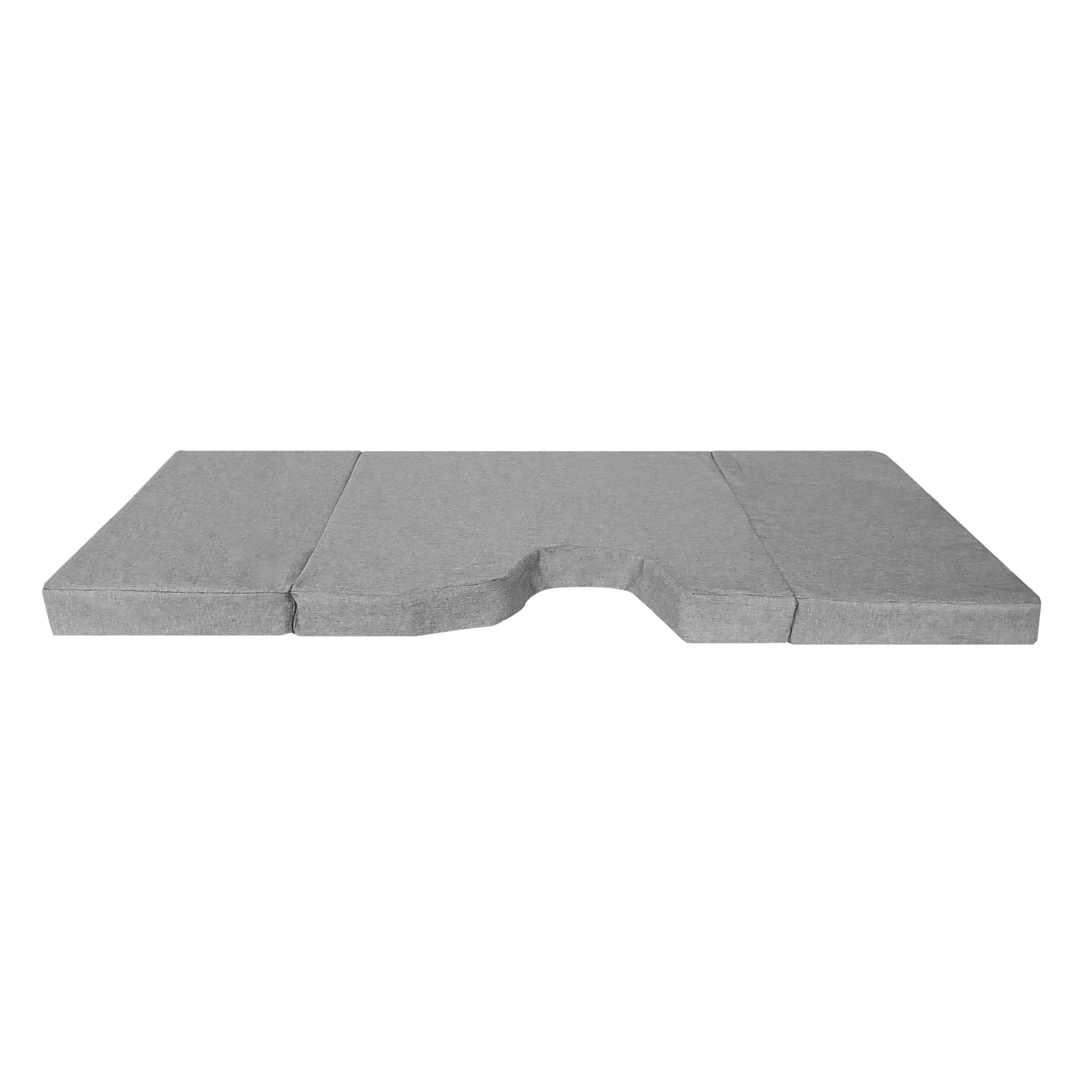 Matelas pliant Camper compatible Peugeot Traveller, Citroën Jumpy SpaceTourer, Toyota Proace II (+2016) - pour plage avant, gris