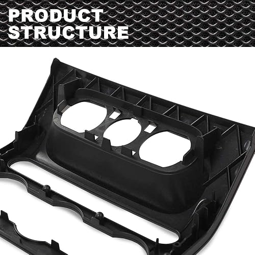 Miniatura 7 de Dash Radio Climate Bisel Central Panel Compatible con Ford F150 2004, 2005, 2006, 2007, 2008, Negro