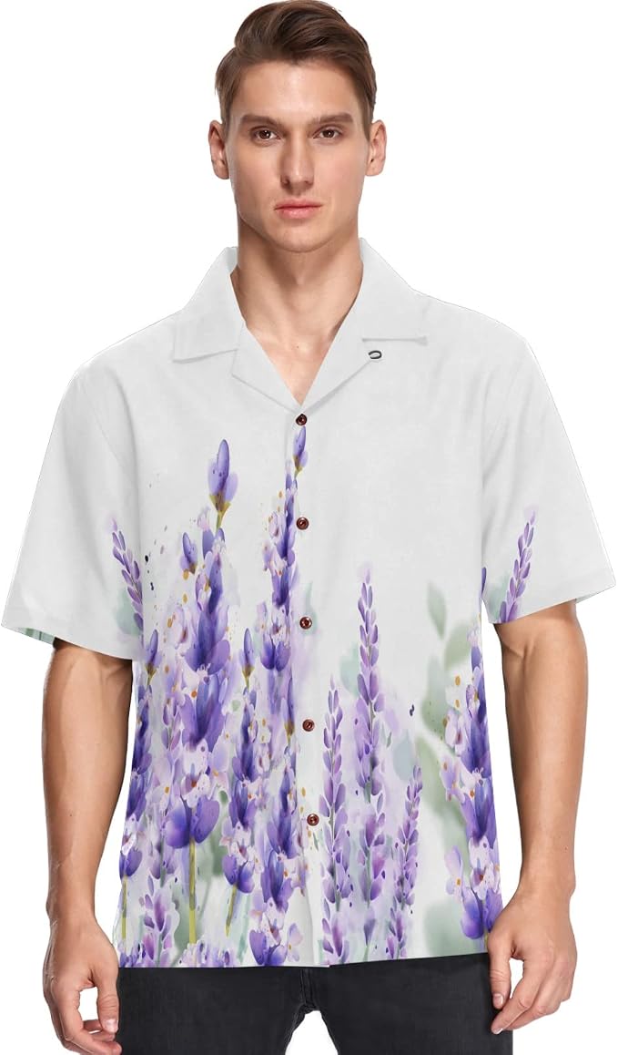 visesunny Mens Casual Button Down Short 