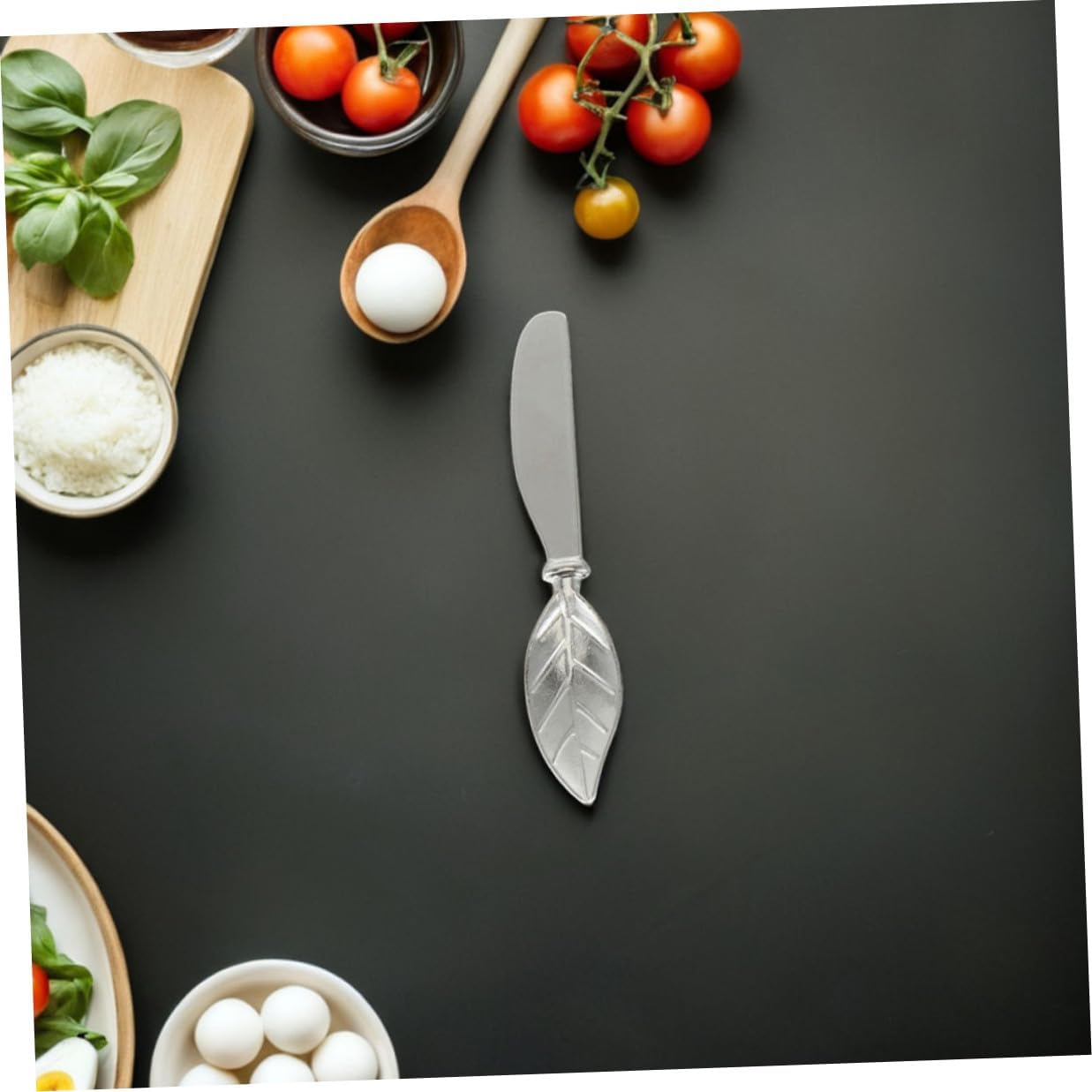Leaf Shaped Butter Knife Set 4pcs Zinc Alloy for Cheese Platters