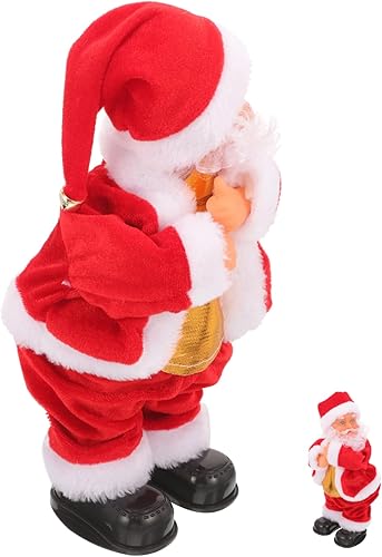 Vaguelly Electric Santa Claus Christmas Music Toy Handstand Santa Doll for Boys and Girls
