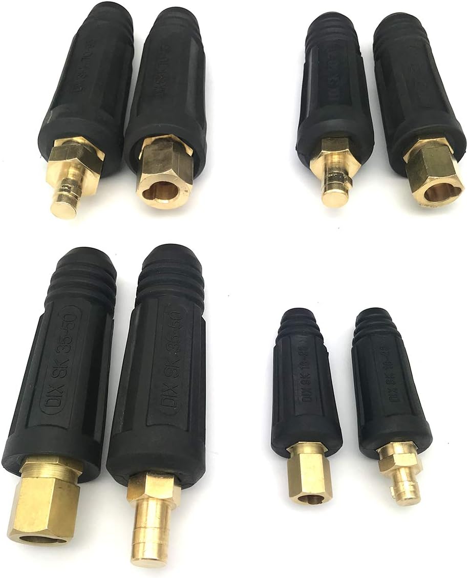 Buy 1 get 1 🔥 KINGQ Welding Lead Cable Joint Quick Connector Pair DINSE-Style 200Amp-300Amp (#4-#1) 35-50 SQ-MM 2-Set