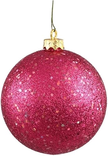 Miniatura 151 de Vickerman Esfera de adorno de Navidad de 10 pulgadas con acabado de caramelo, plástico inastillable, resistente a los rayos UV, decoración de árbol