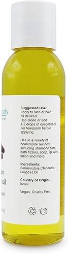 Miniatura 2 de Soapeauty Aceite de jojoba dorado  100% puro y natural  Sin refinar, prensado en frío, sin hexano  Aceite hidratante para piel, cara, cabello y uñas