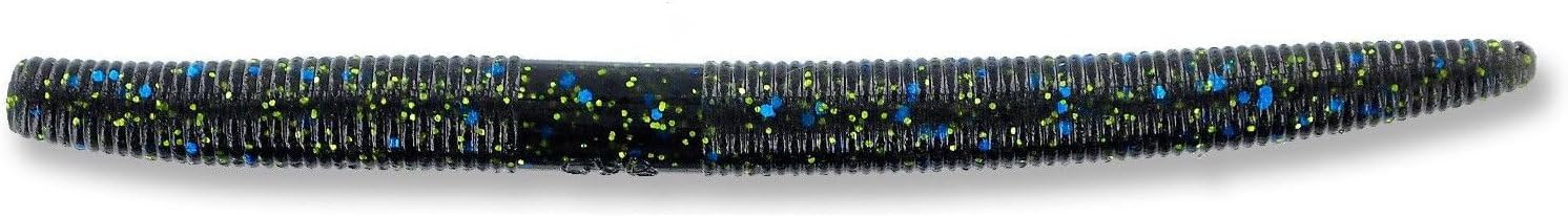 Fishing Lure 9l-05 Stick Bait 6 Inch Worm 2 Bulk Lot Color 214 Smoke with Blue and Gold Flake 9l-05-214 Durable Lures for Freshwater Saltwater Fishing Kit Multi-Purpose Fishing Equipment Gear