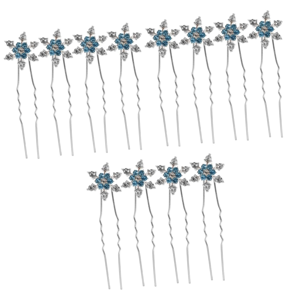 FRCOLOR 36pezzi Fermagli Forma Di Fiocco Di Accessori Per Eleganti e Alla Moda Per Donne e Spose Blu