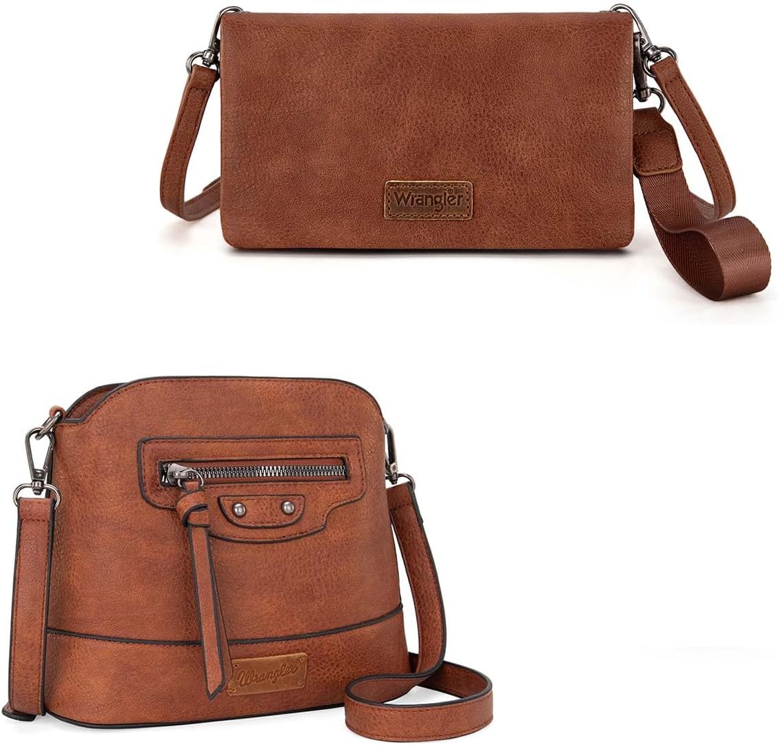 Wrangler Small Crossbody Bags for Women & RFID Blocking Bifold Clutch Wallets