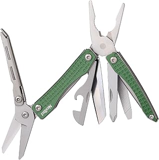 Nextool EDC Keychain Multitool, 10 in 1 Mini Pocket Knife Multi Tool with Needlenose Pliers, Scissors, Mini Useful Cool Gadgets for Men, Father's Day Gifts from Daughter-Green