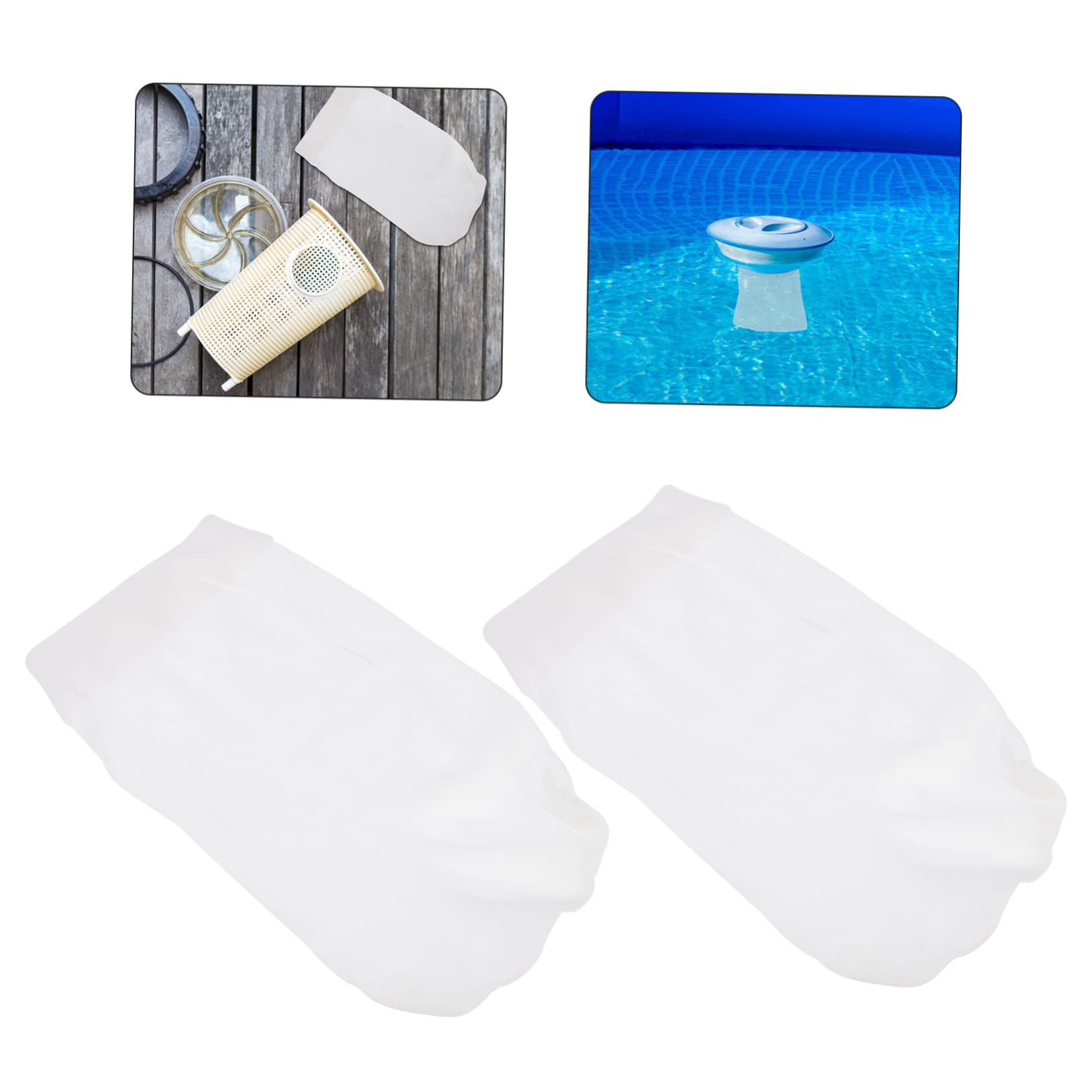 BESTonZON 5 Ensembles Chaussettes De Filtration pour Piscine De Élastiques pour Écumoire Filets De Nettoyage pour Intérieures Et Extérieures Spa Et Bains À Remous 8 Pièces * 5