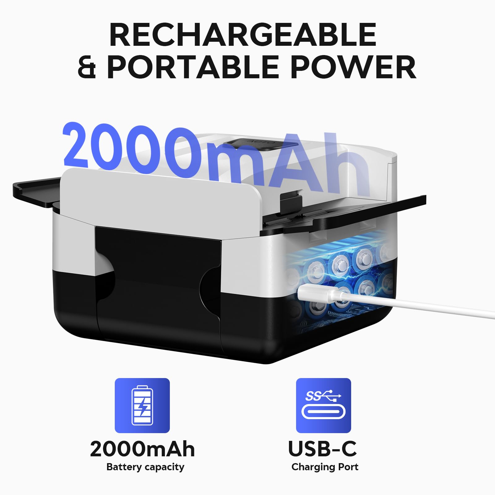 Mélangeur de Cartes Automatique Électrique pour 1-2 Jeux - Batterie 2000mAh Rechargeable USB-C - Compatible Poker, Belote, UNO, Blackjack, Texas Hold'em
