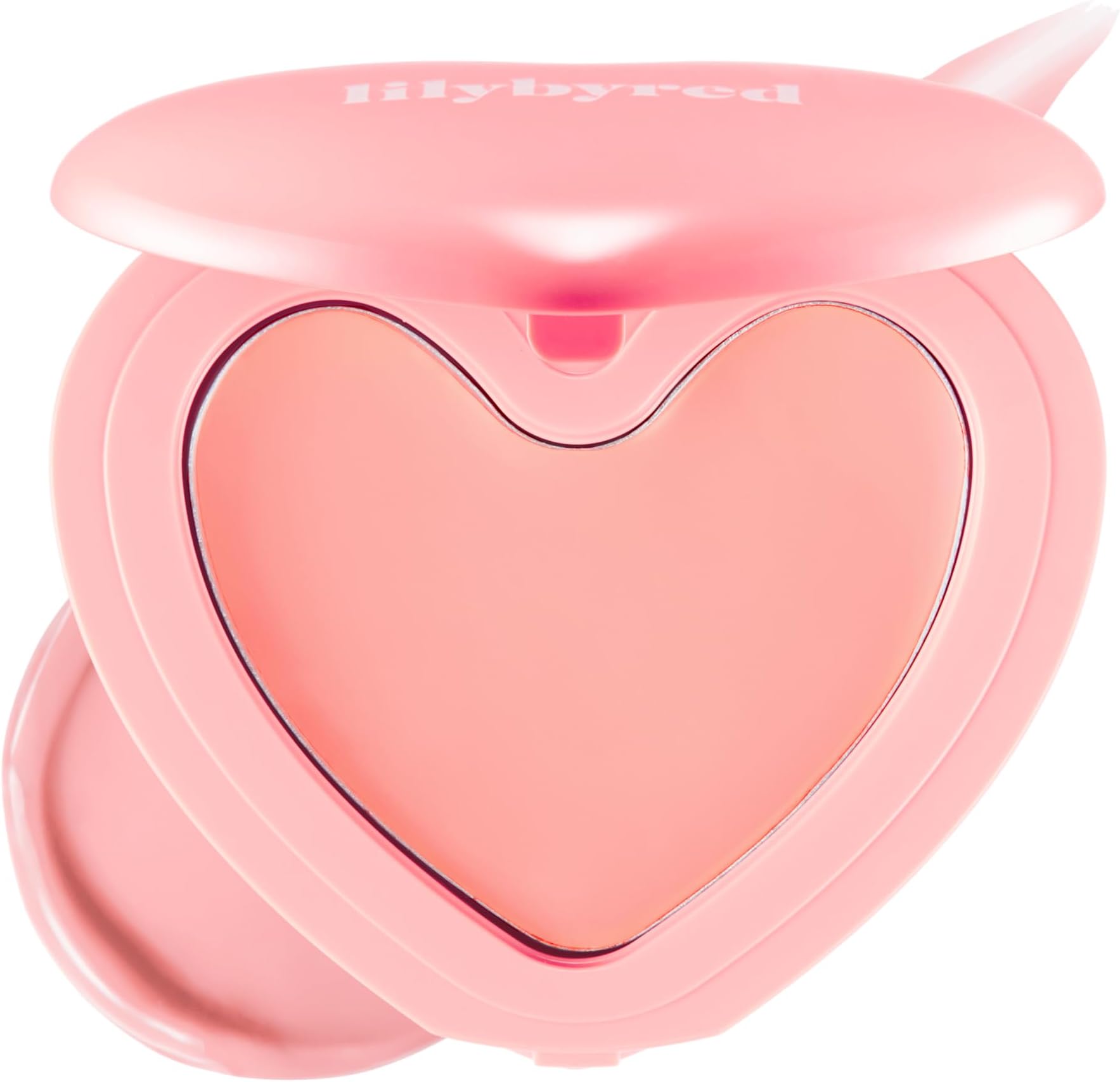 Luv Beam Cheek Balm | Heart-Shaped Korean Cream Blush, Semi-Matte Finish, Long-Lasting, Blendable & Buildable, Soft Creamy Texture, Lightweight, Natural Flush, 0.12 oz. (06 Fluffy Peach)