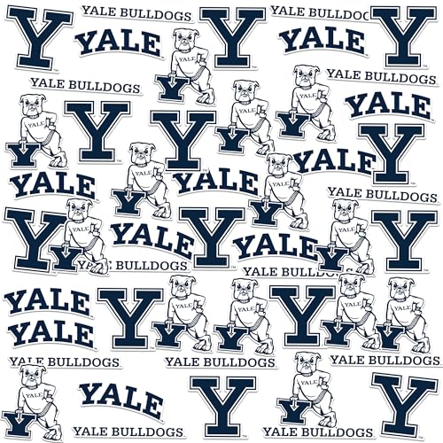 Yale University Spirit Logo Vinyl Large Deluxe Stickers Variety Pack - Laptop, Water Bottle, Scrapbooking, Tablet, Skateboard, Indoor/Outdoor