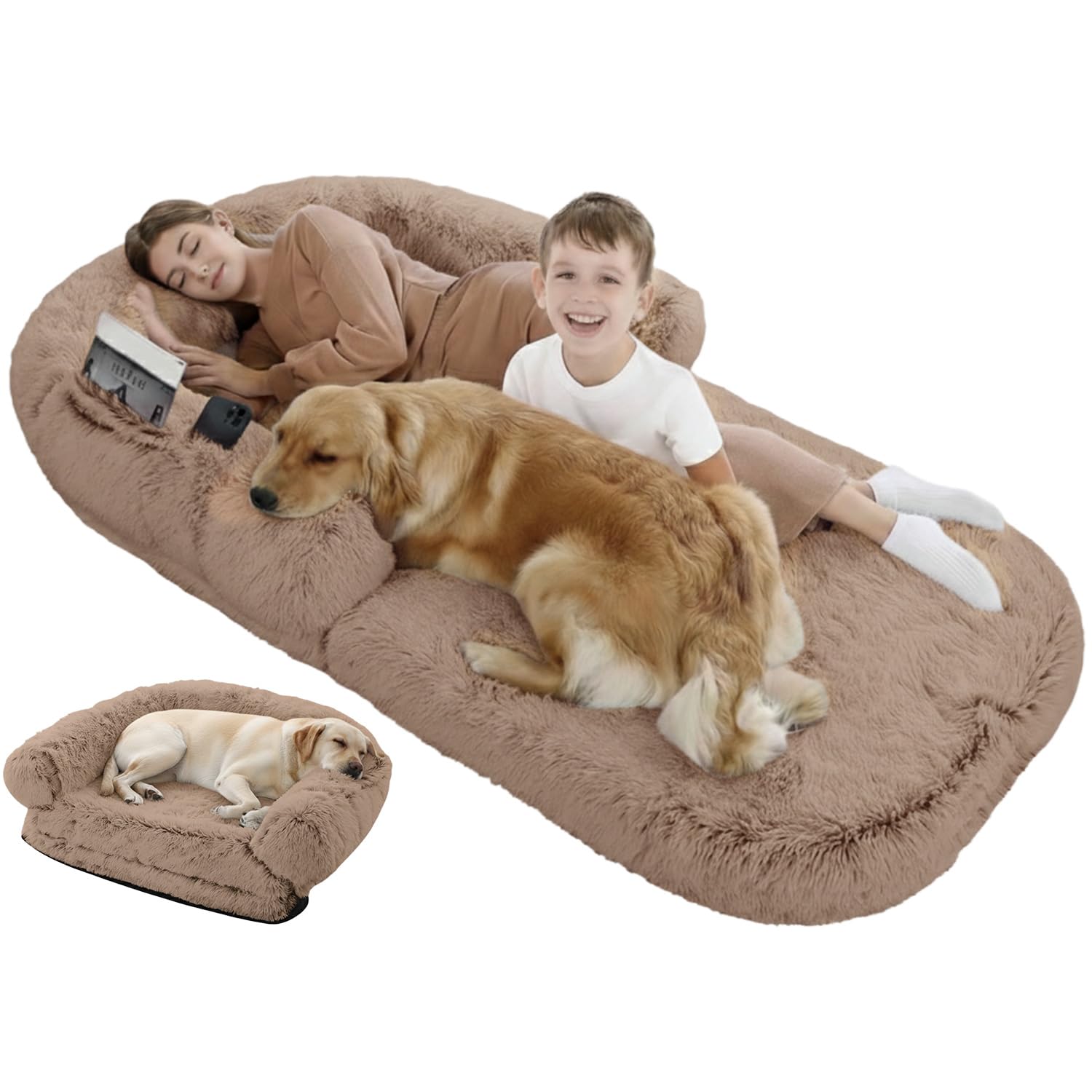 Amazon | LuxDee 大型犬用 犬 ベッド 180cm 洗える 3WAY ソファー