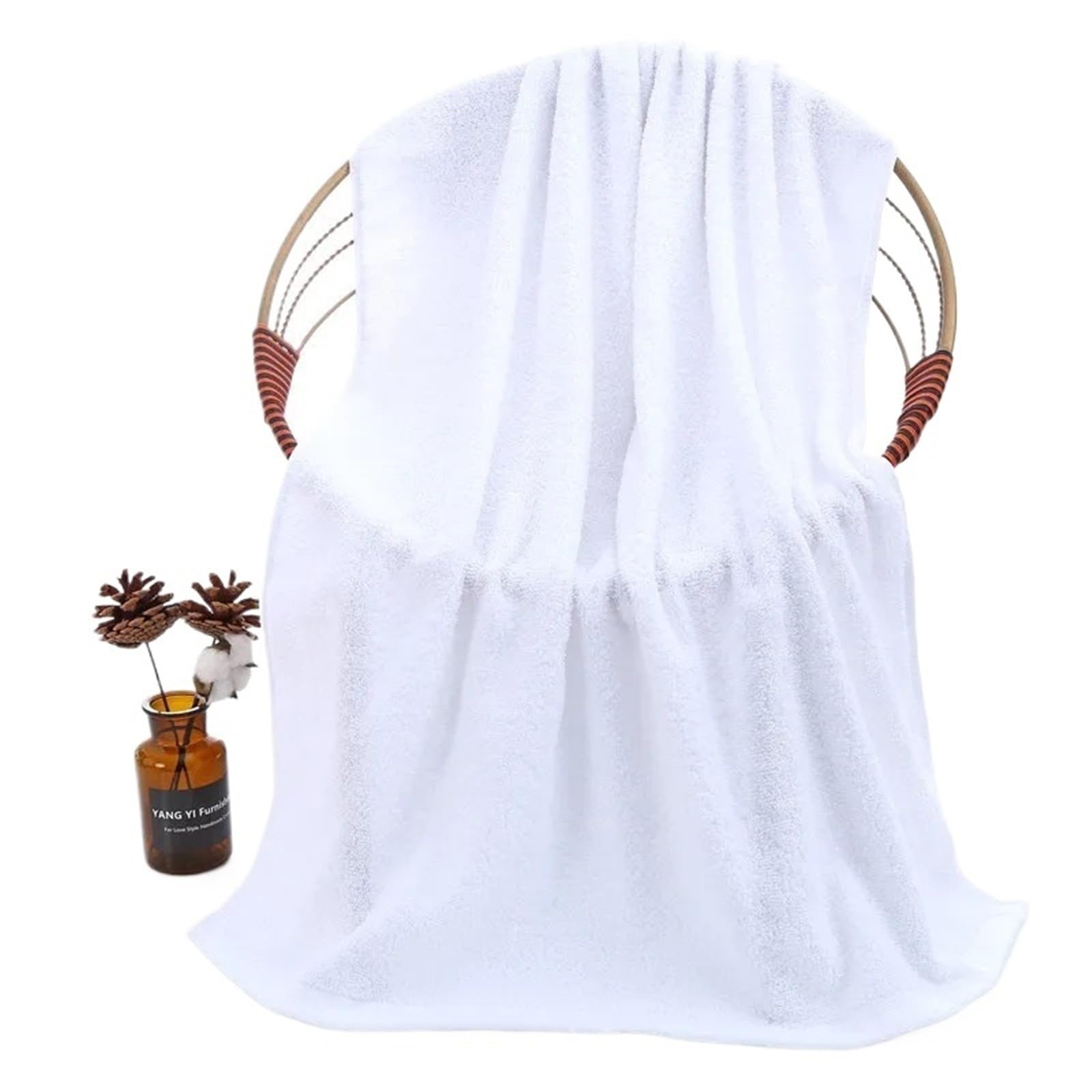 GMEqfhpOPS 100x 200CM Towels for Pool Big Towels 100% Cotton Towels,White,Spa,and Gym Lightweight and Highly Absorbent Quick Drying Towels Towels Bath(100X200CM 1000g)