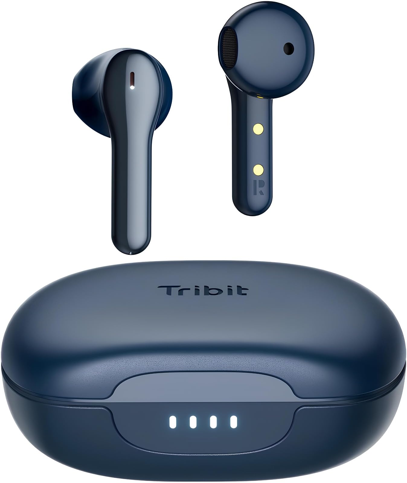 Tribit SolarBuds C2 4 Mikrofon CVC 8.0 Çağrı Gürültüsü Engelleme Qualcomm QCC3040 32 Saat Çalma Süresi 5.2 Kablosuz Bluetooth Kulak İçi Kulaklık koyu mavi