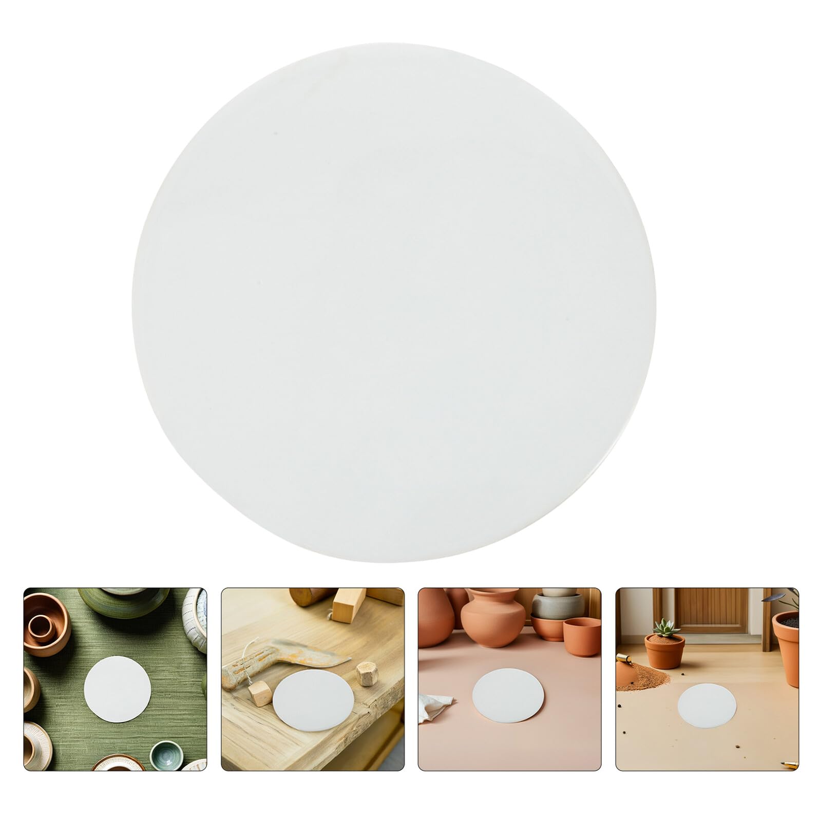 Tofficu Tabla de Secado de Cerámica para Pintura Artística, Base Redonda de Blanco para Modelado de Arcilla, Secado Rápido y Estabilidad en Talleres y Clases de Cerámica
