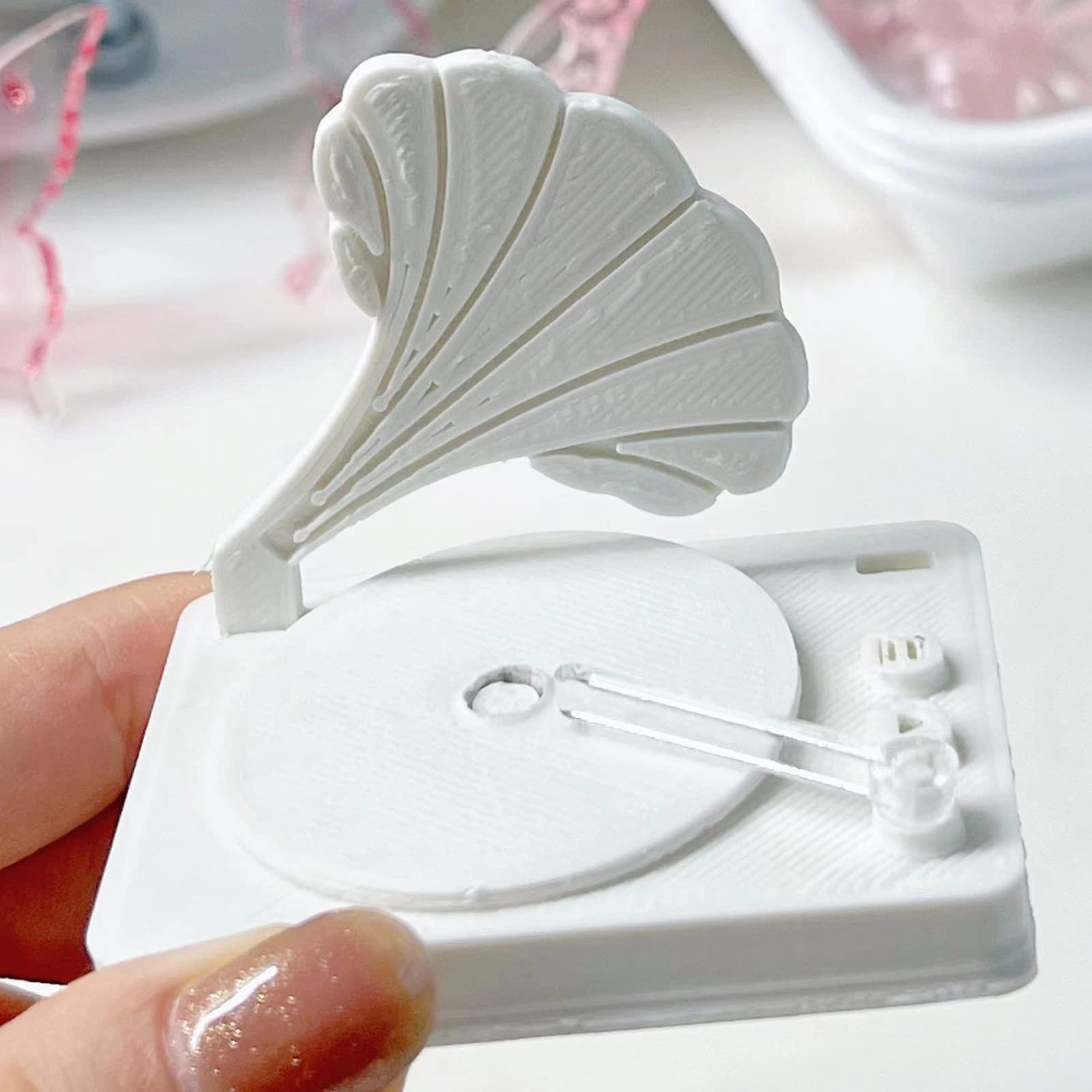 Stampo in silicone per sabbia mobile per resina epossidica, decorazione per la casa, giradischi, set di cornici per foto, giradischi