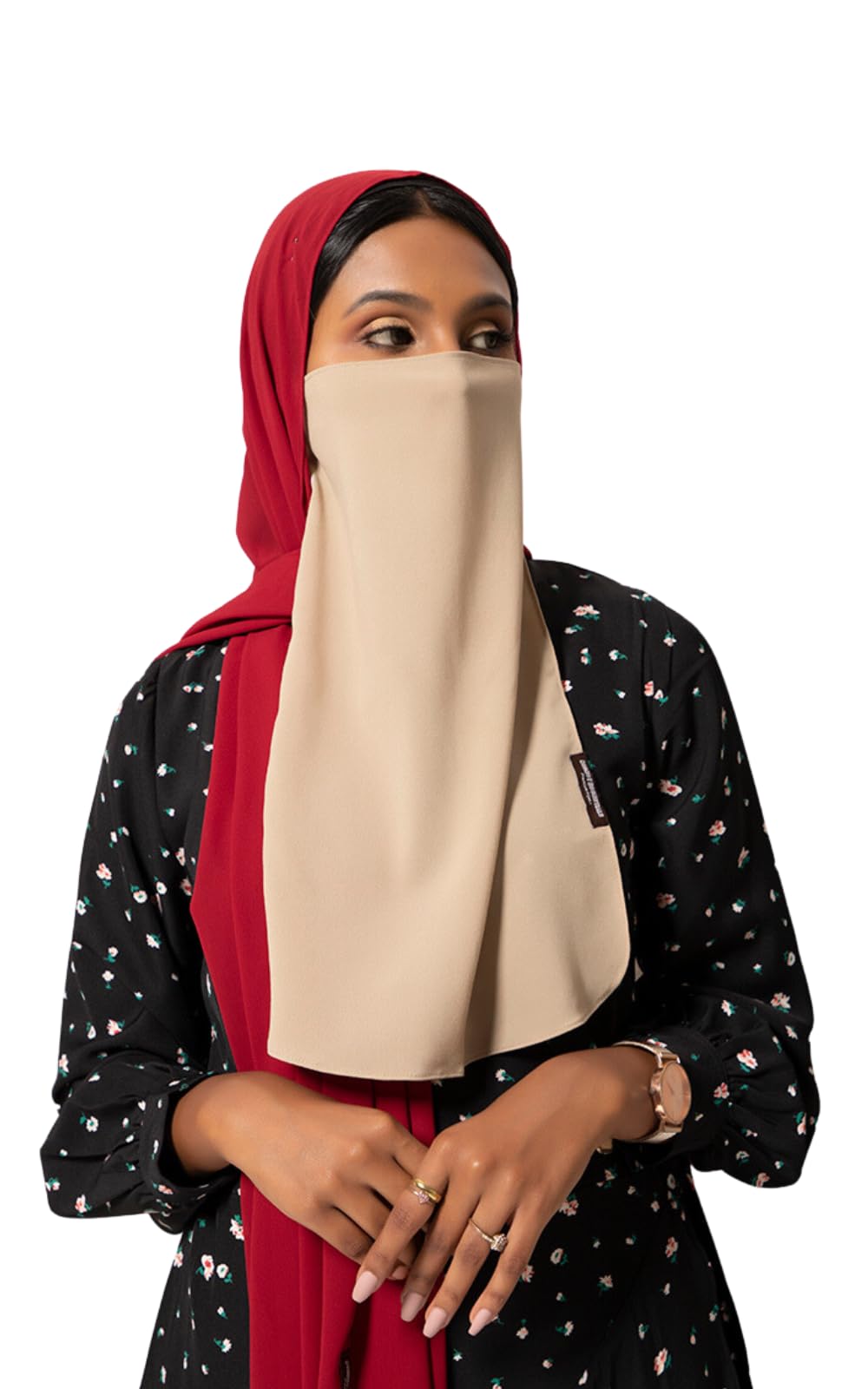 Modest Essentials Sage Half Niqab | Nosepiece | Tie back