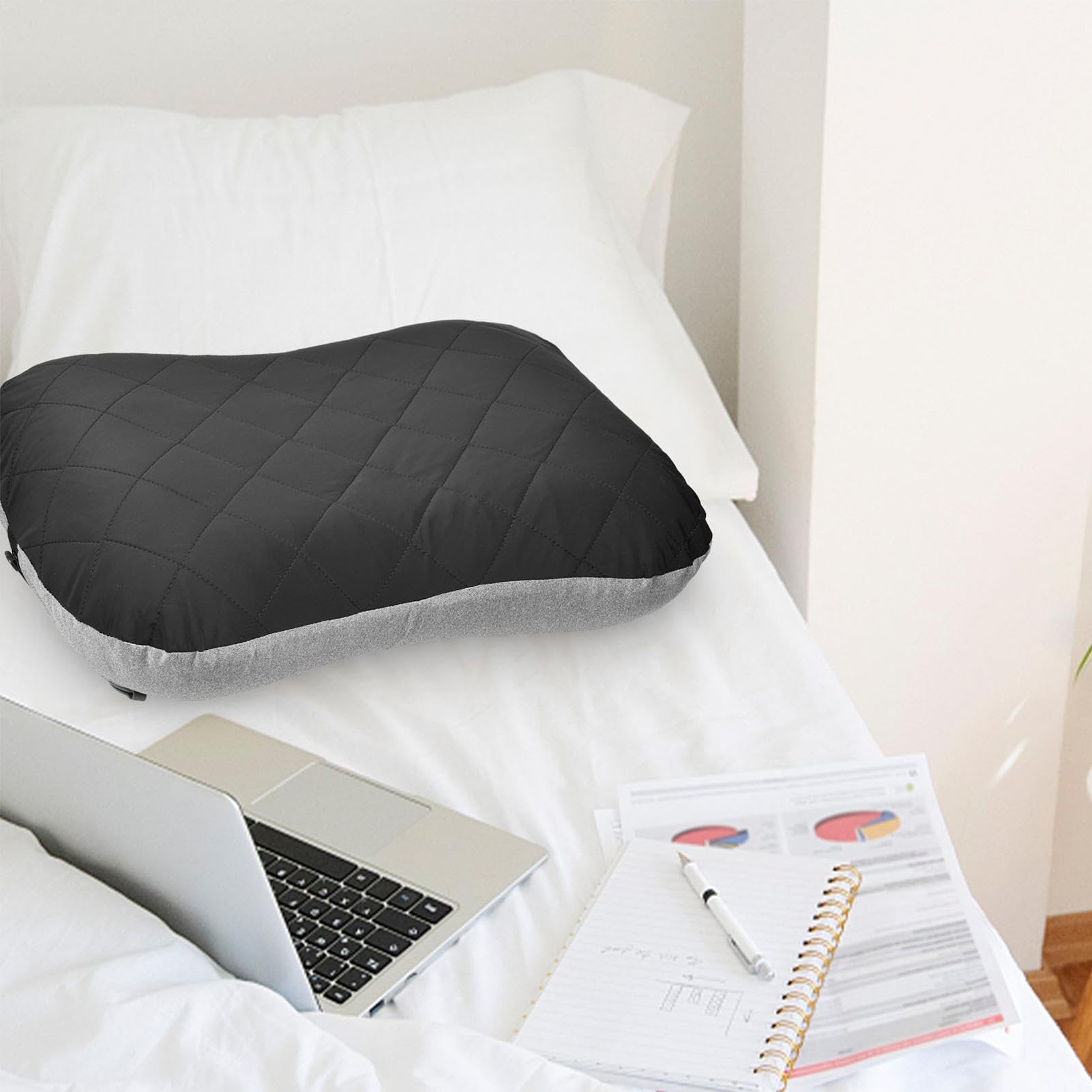 Matelas de camping gonflable ultraléger et imperméable avec oreiller intégré, po Matelas de camping gonflable ultraléger et imperméable avec oreiller intégré, po