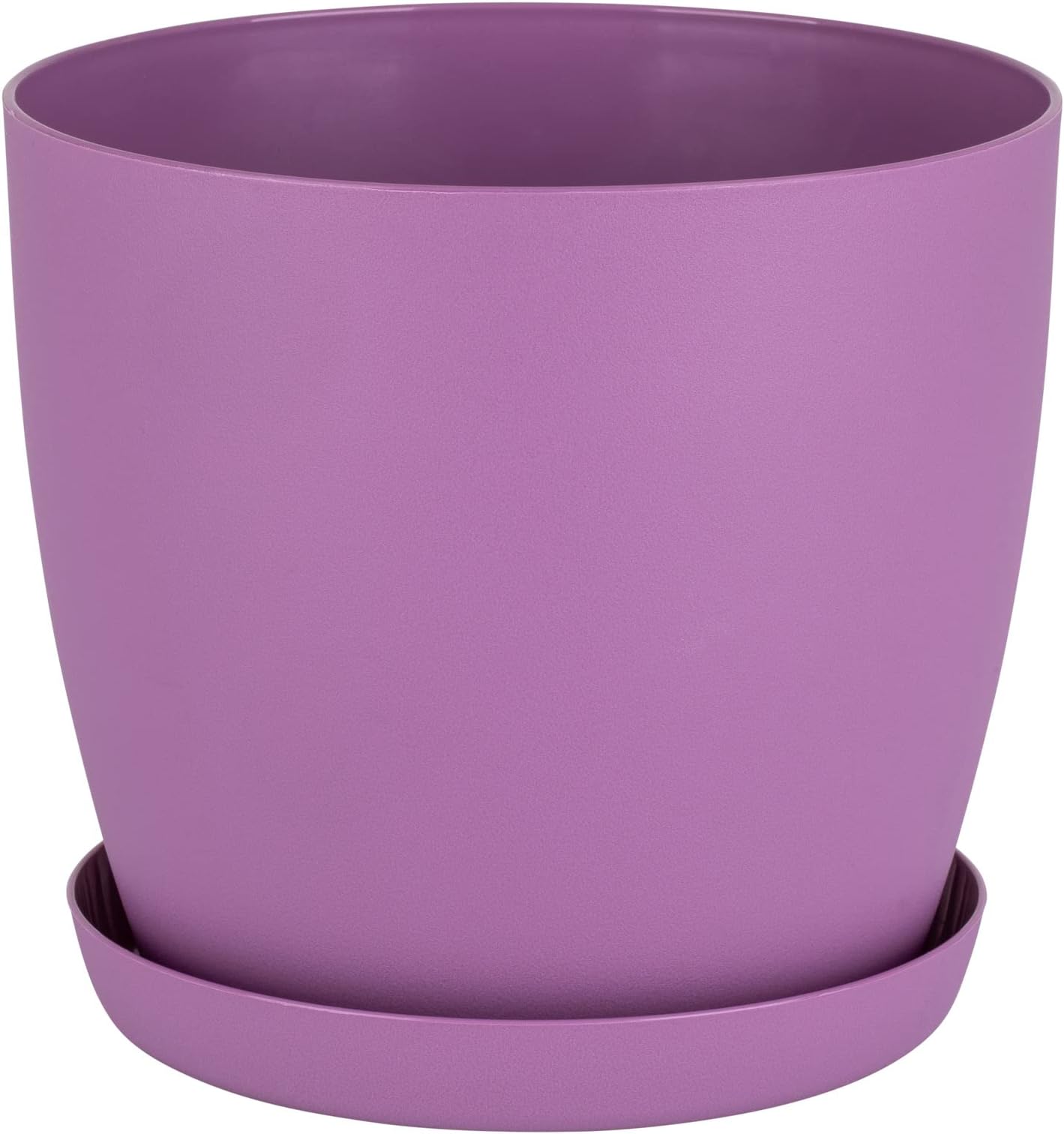 Home Garden Ornaments Plant Pots Indoor, Indoor Plant Pot - Decorative Flower Pots with Mat Surface and Plant Pot Saucer (Diameter: 18cm, Colour: Purple)
