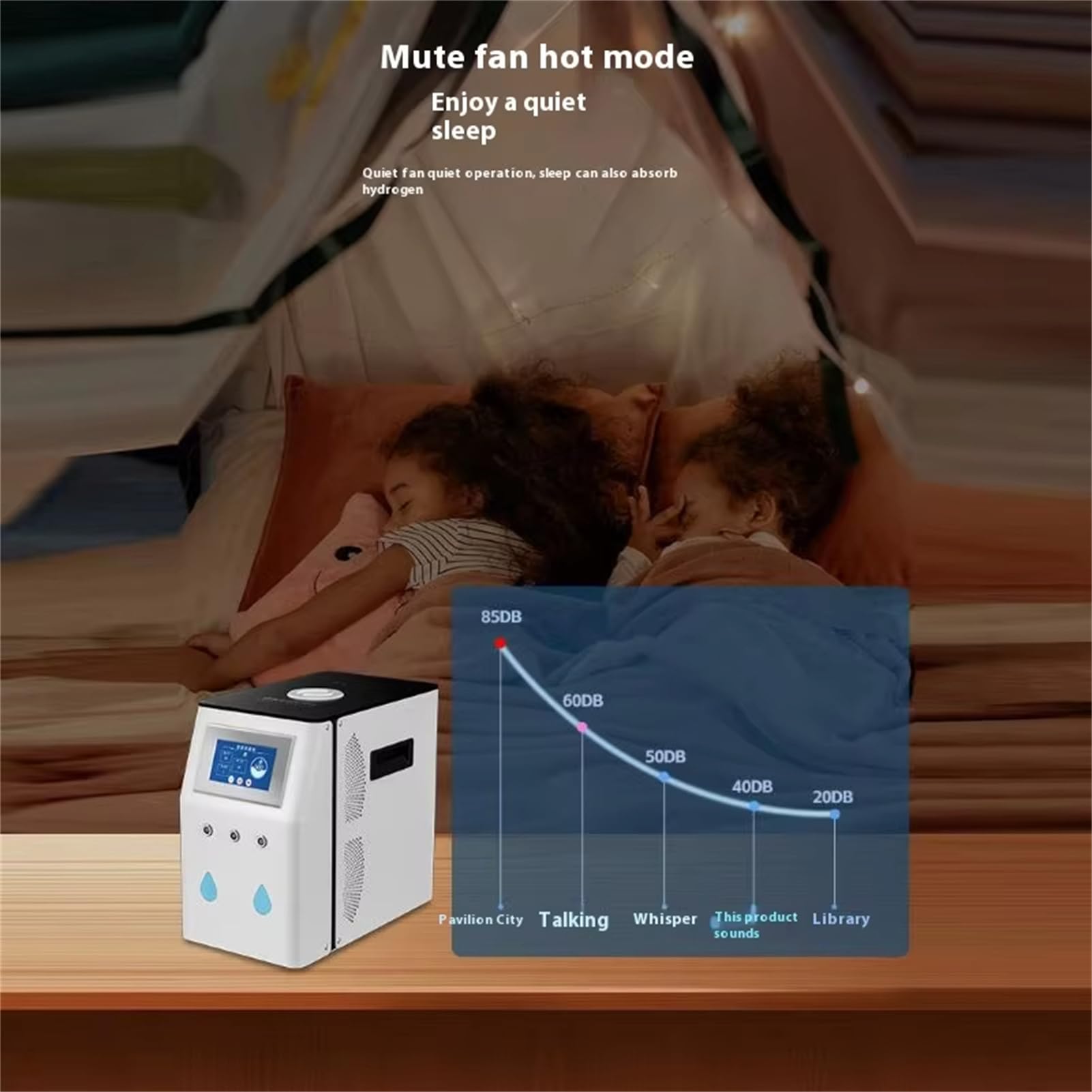 Inhalator wodoru, generator wodoru, H2 inhalacji z SPE/PEM, 99,99% wysokiej czystości, H2, generator wody wodór niski poziom hałasu, przepływ i czas regulowany pa