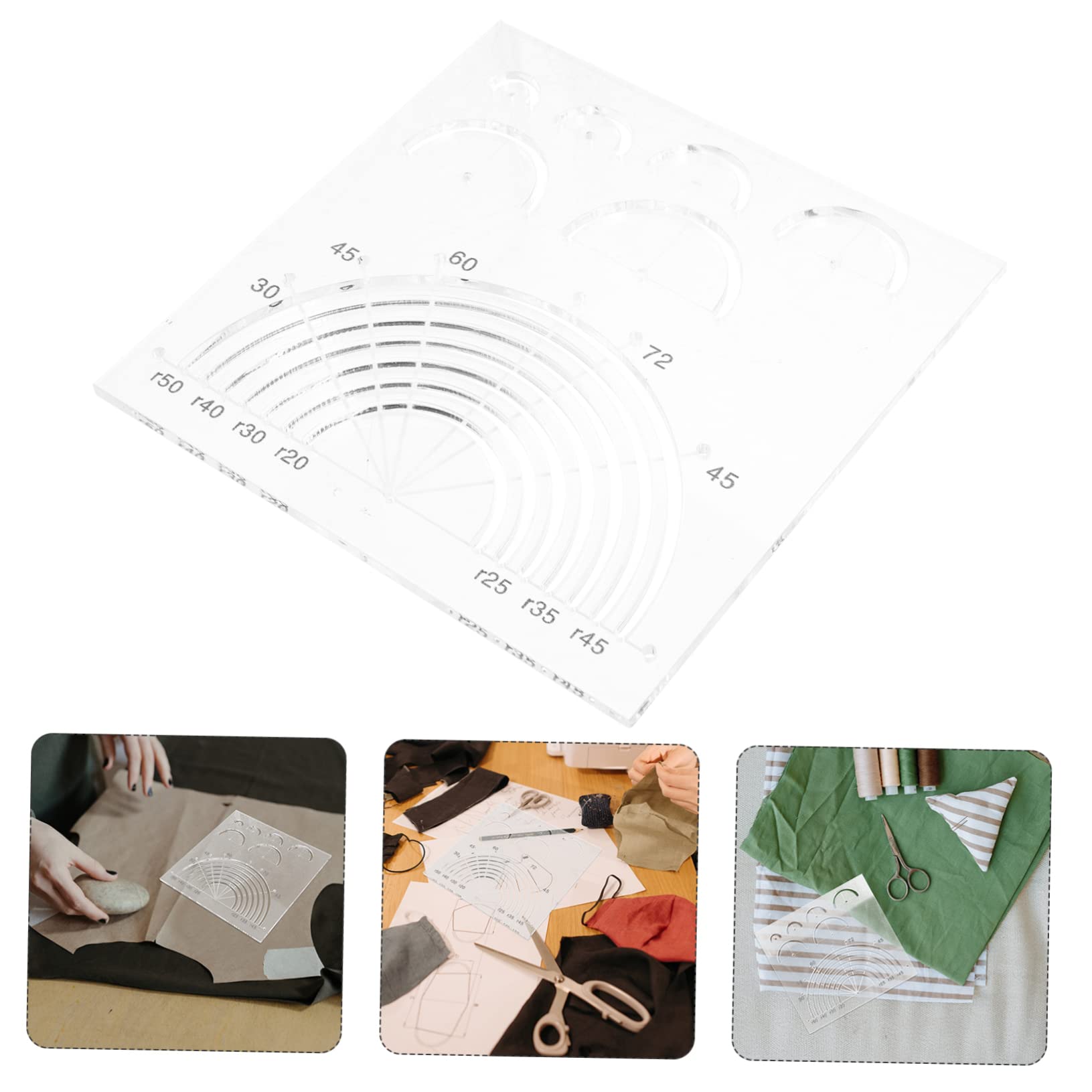 4piezas Regla Acrílica Para Acolchado Plantilla Multifuncional Para Cortar y Patchwork Para Principiantes y Manualidades