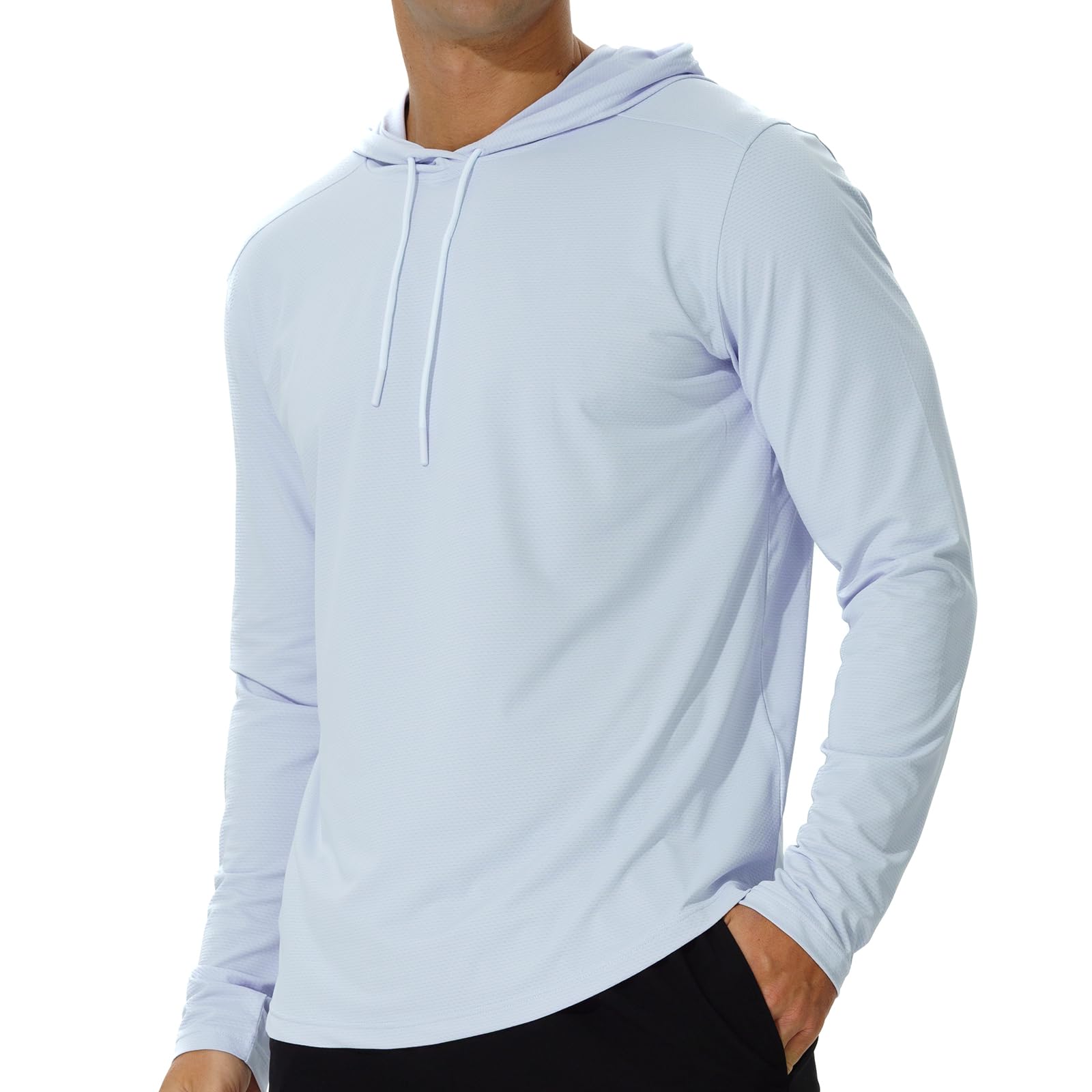 AIMPACT Men's Sun Protection Shirts UV SPF UPF 50+ Long Short Sleeve Hoodie Rash Guard Fishing Swimming Shirt Lightweight