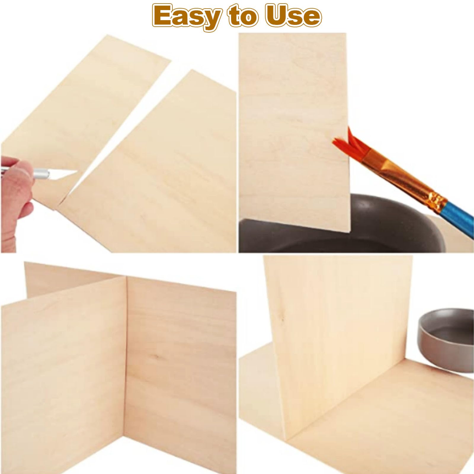 JMIATRY Balsaholzplatten, 300 x 300 x 3 mm, Sperrholzplatten, unlackierte Lindenholzplatten für Heimdekoration, DIY-Handwerksprojekte, Holzhandwerk-Modell, Malen und Gravieren, 15 Stück