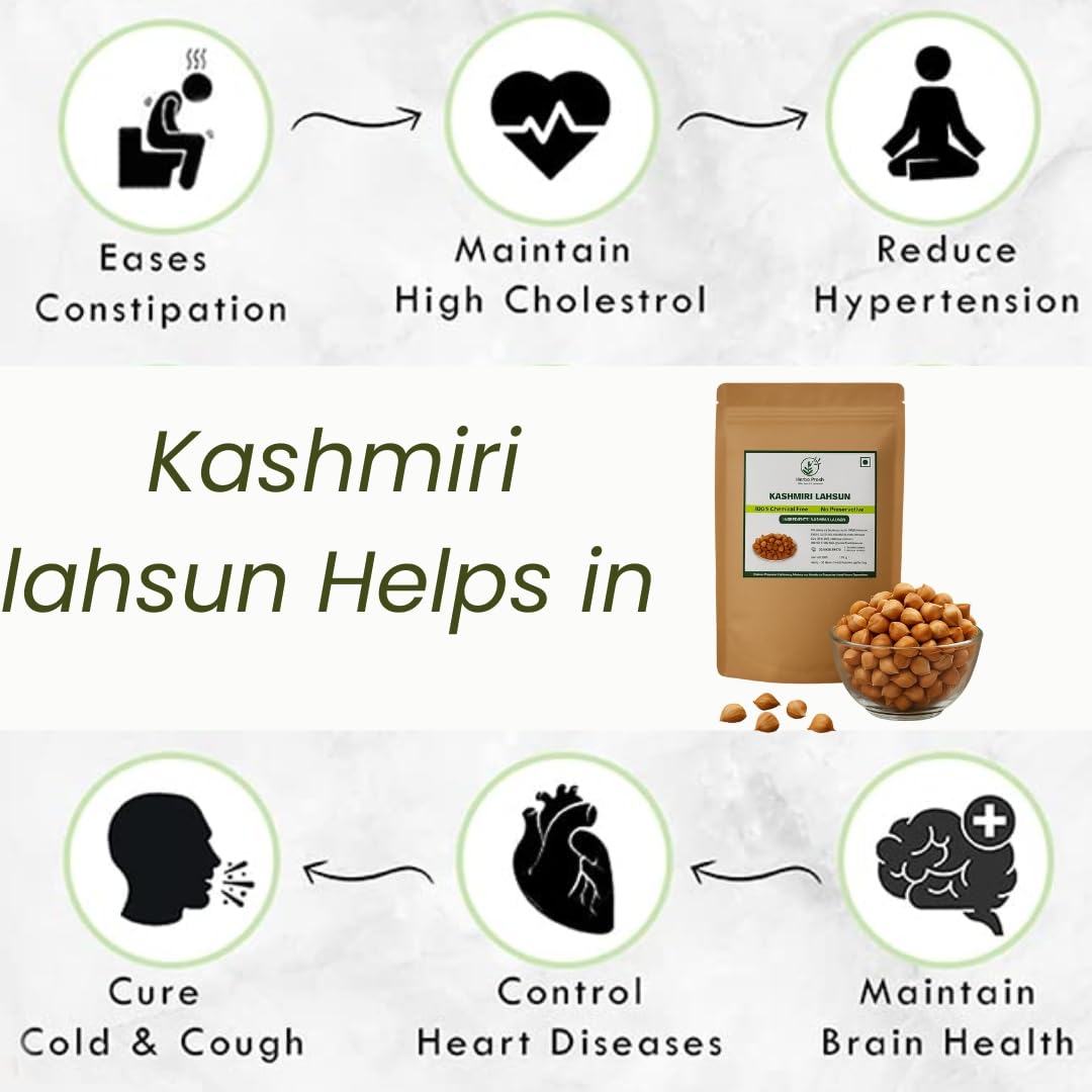 HERBALPRASH Kashmiri Garlic (Lahsun) - 50g | Single Clove Garlic | Snow Mountain Garlic — Amazon image 6