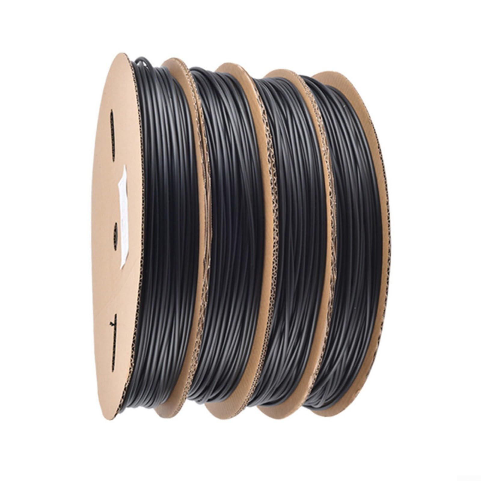 Guaina termorestringente 2:1, nero, rotolo da 100 m, isolamento dei cavi, guaina termorestringente (8 mm)