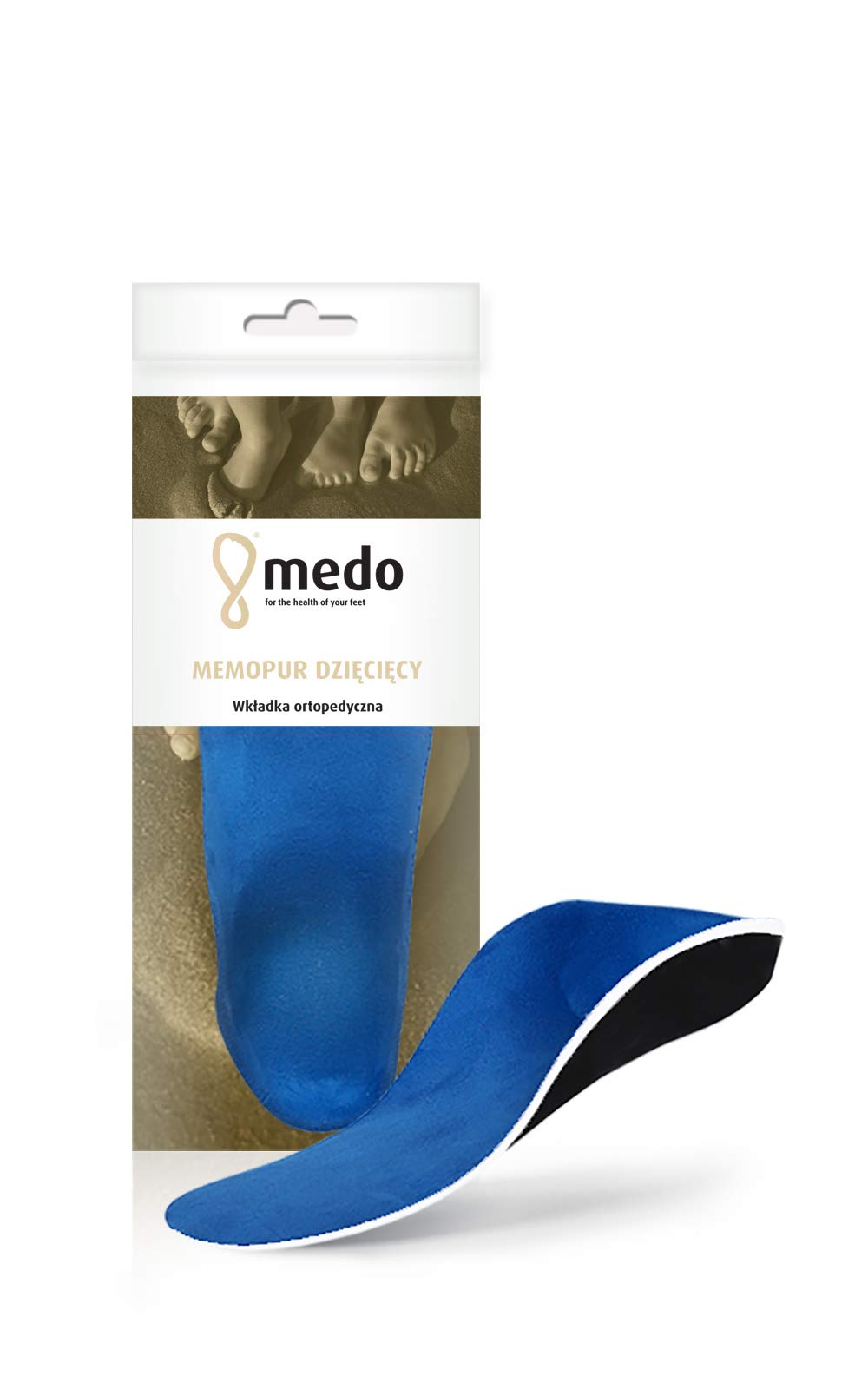 Solette per Scarpe Ortottiche Premium per Bambini con Piedi Piatti, Supporto per Arco Resistente, Medo Memopur Kids, Tutte le Taglie (25-26 EUR / 7.5-8 UK Children)