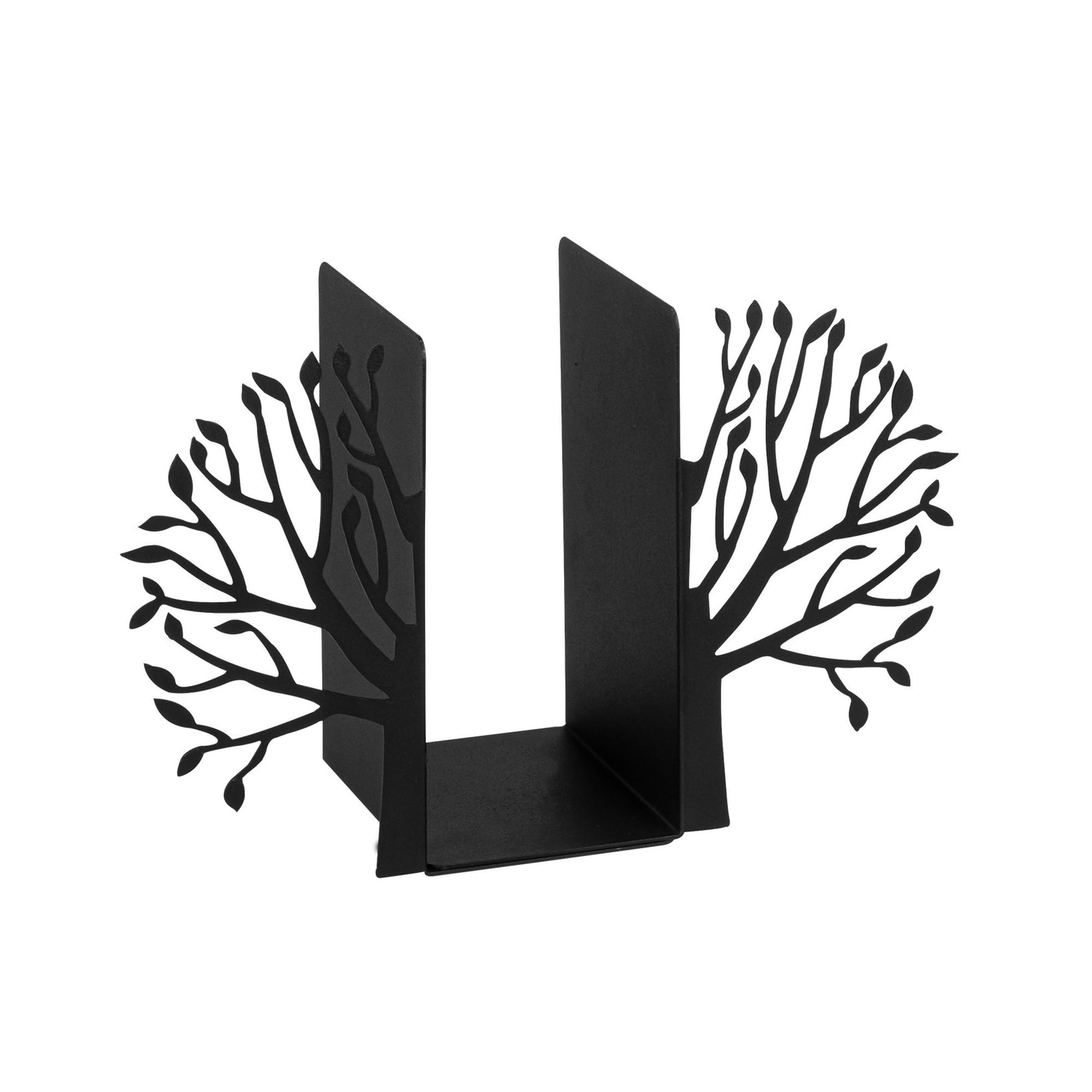 Supports METAL Tree Style Books, Black/White, 44x14x22