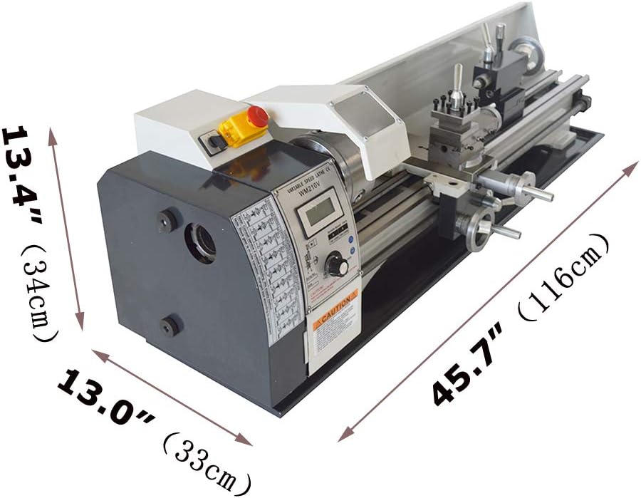 8"x 31" Benchtop Metal Lathe, Metric Threads Precision Metal Lathe, Mini Lathe 900W Brushless Motor, Variable Speed 50-2500RPM