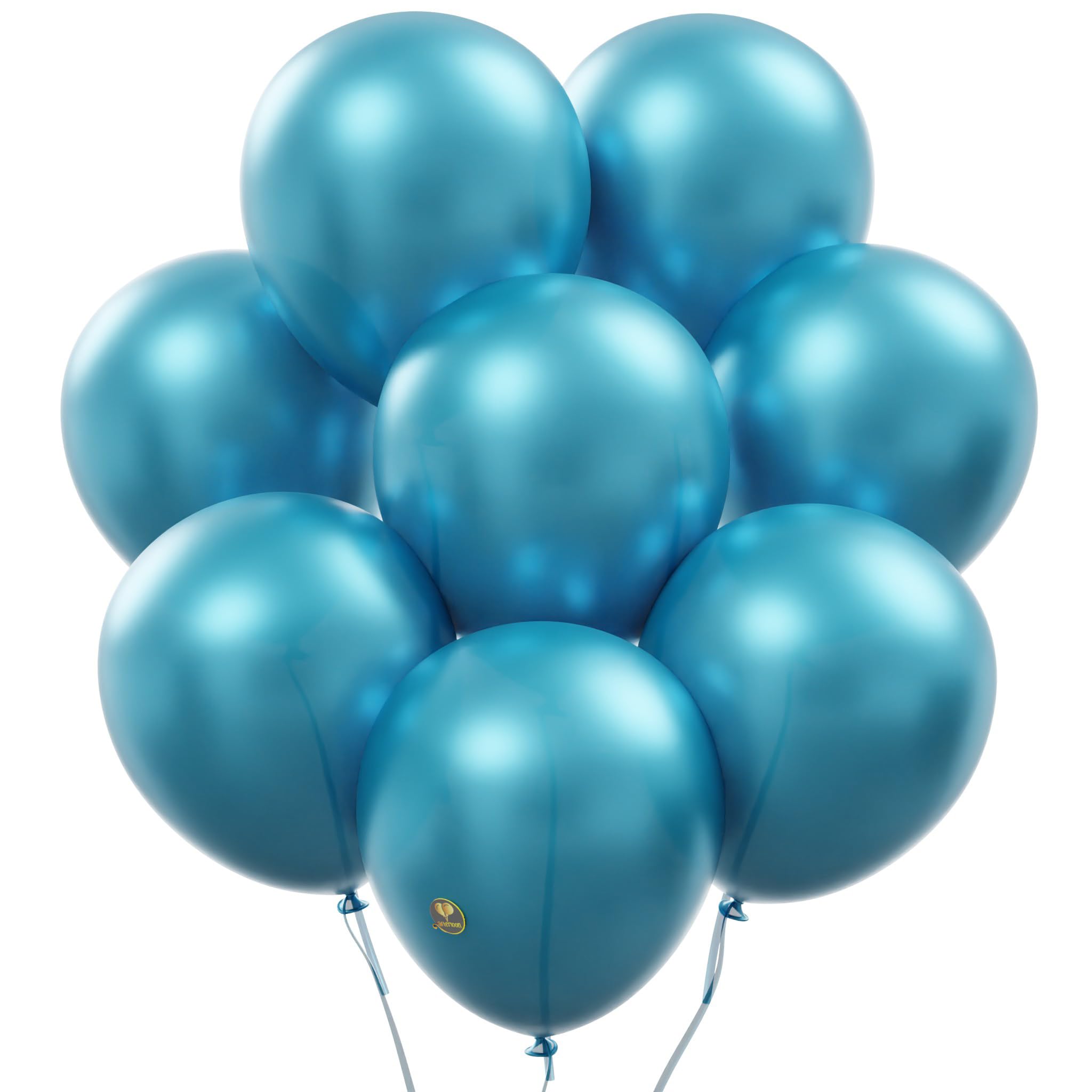 AFTERLOON® Biodegradable Natural Rubber Latex 24 pcs Pearlized Teal Blue 12 Inch, Plastic-Free Alternative Pearlescent Thickened Extra Strong Latex Helium Float, Colorful ballon baloon Globos Decor