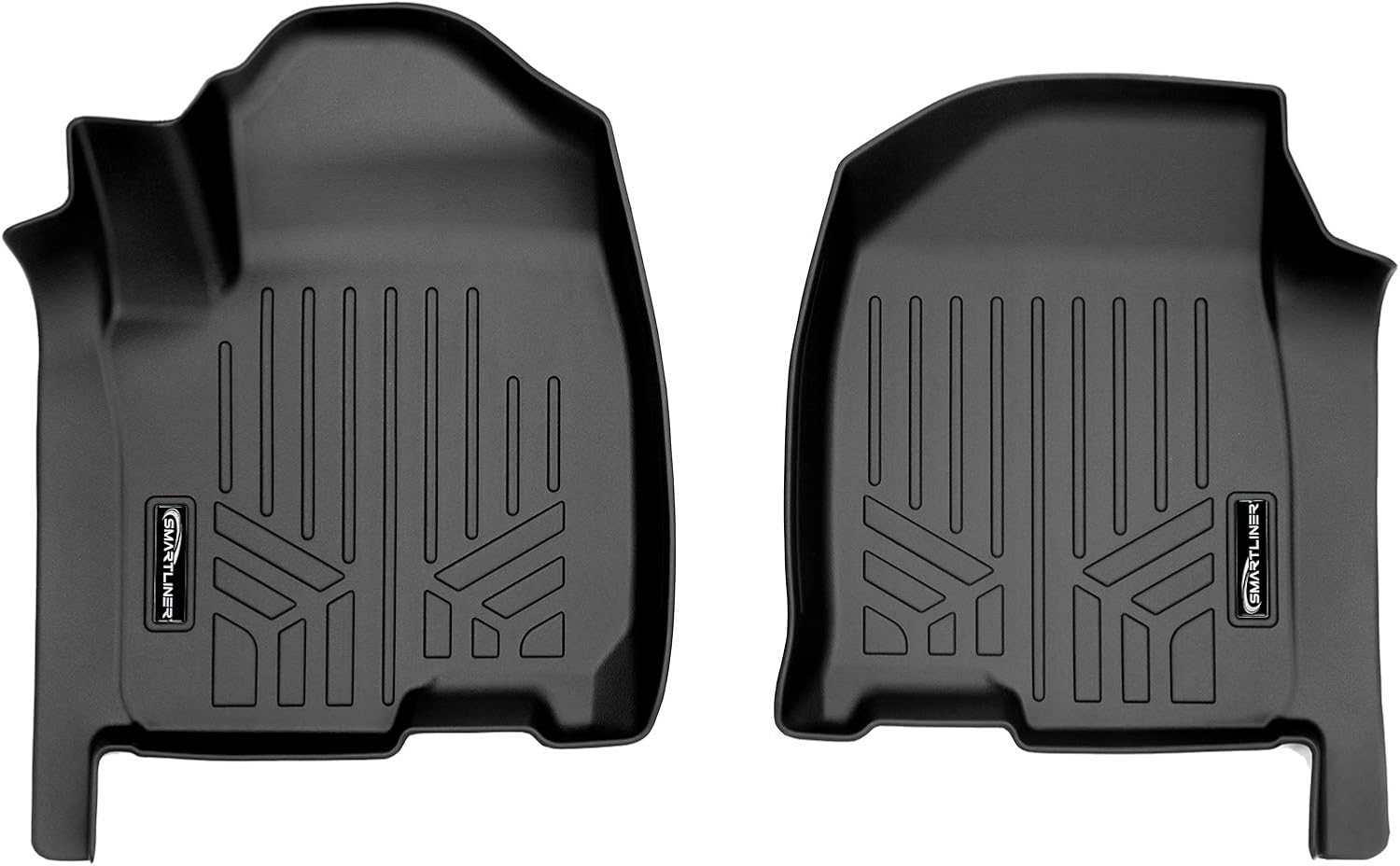 SMARTLINER Custom Fit Floor Mats 1st Row Liner Set Compatible with 2019-2025 Chevrolet Silverado 1500