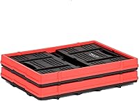 Vista 9 de Magna Cart Carro de mano de aluminio ligero plegable de capacidad personal de 150 libras con caja de almacenamiento de plástico plegable