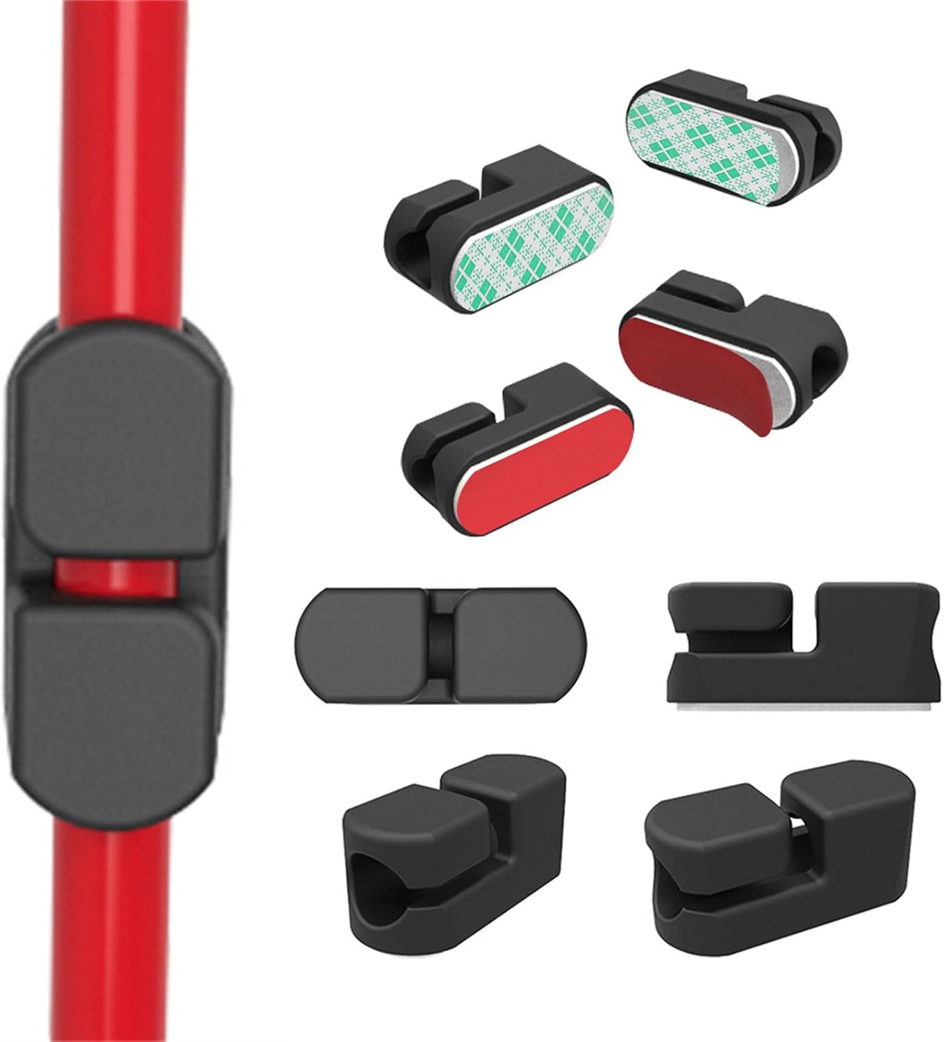 10PCS Cable Clip Cable Holder Multipurpose Cable Management Cable Organizer Set with Adhesive Base for Desk