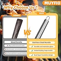 Vista 9 de Juego de 28 accesorios para parrilla de barbacoa de acero inoxidable, regalos para hombres, cumpleaños, día del padre, kit de herramientas
