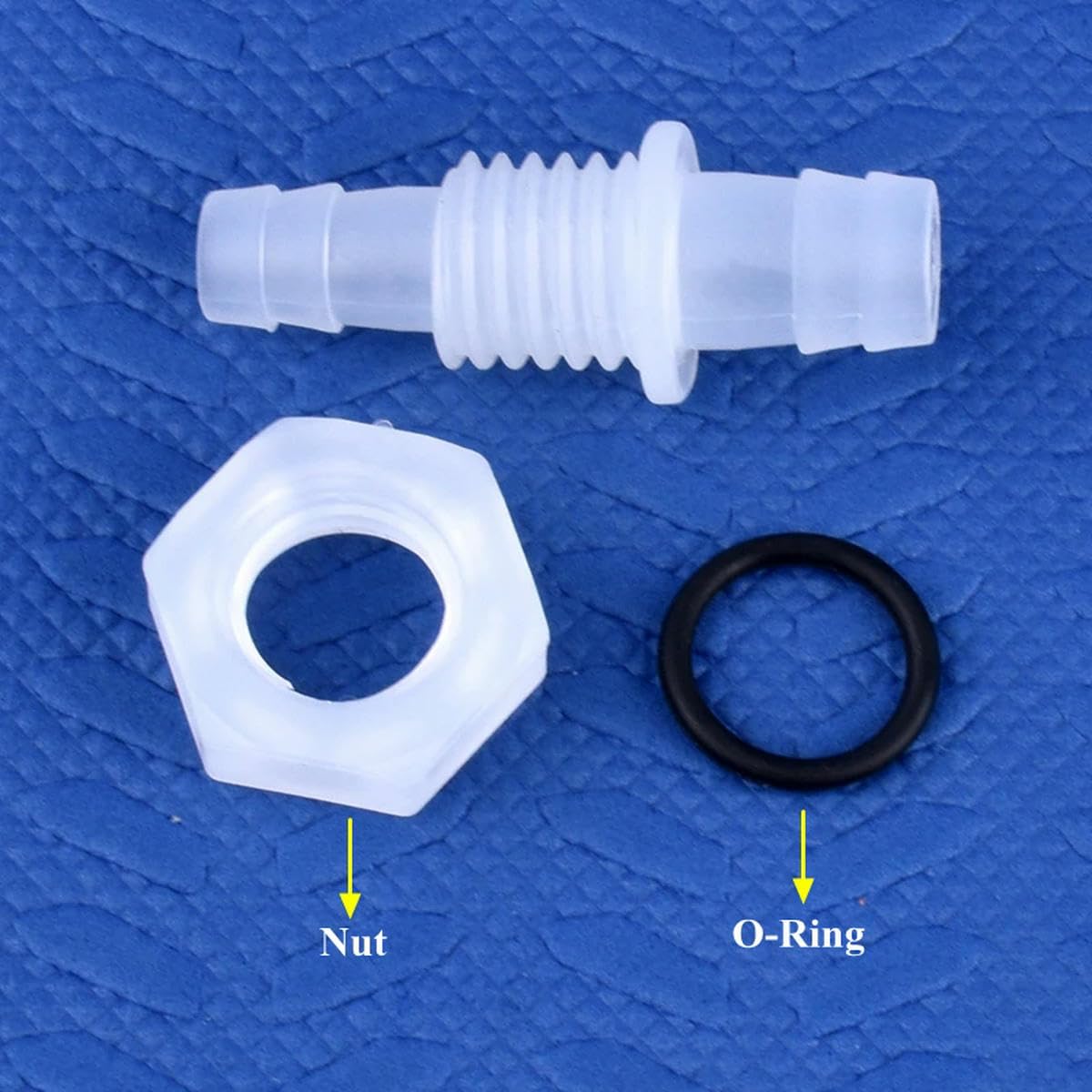 5 ~ 200 piezas M12~M16 a 8~12 mm PP conectores directos tuerca hexagonal junta tórica adaptador de bomba de aire tanque de acuario junta de manguera de agua de riego, 200 piezas con tuerca-9-M12-10