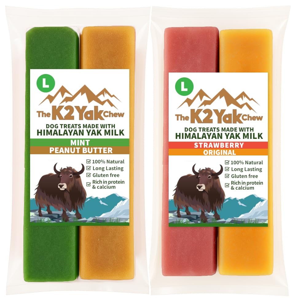 K2 Yak Chew Variety Pack Large, Himalayan Yak Milk Dog Chews, 4 Flavours — image 1
