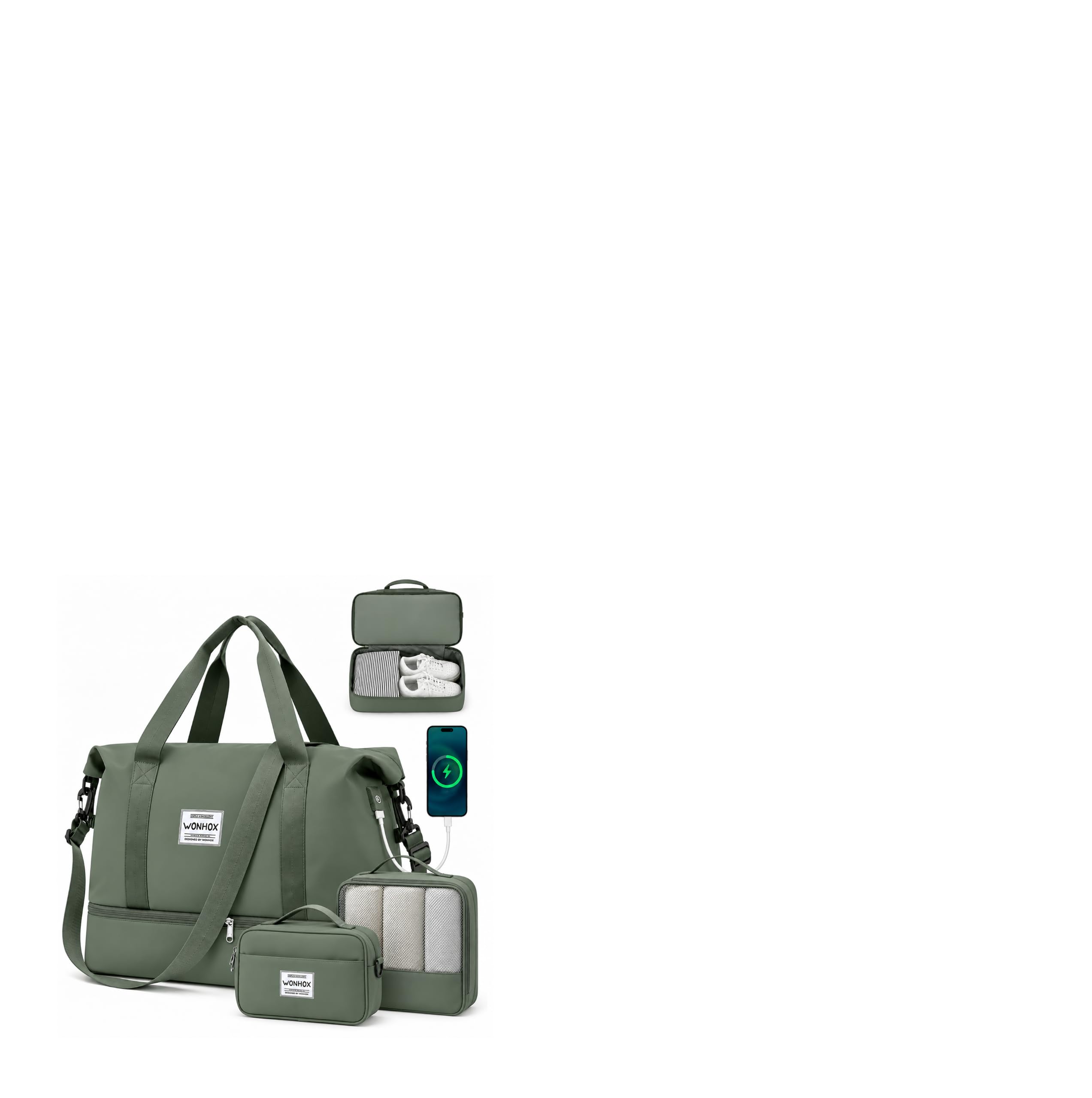Weekender Bags for Women Travel Weekend Overnight Bag with Shoe Compartment