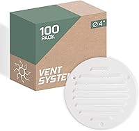 Vista 50 de Vent Systems – 3.35 x 9.84 pulgadas (interior) rejilla de ventilación de aire rectangular de metal blanco para alero, cubierta de rejilla, deflector