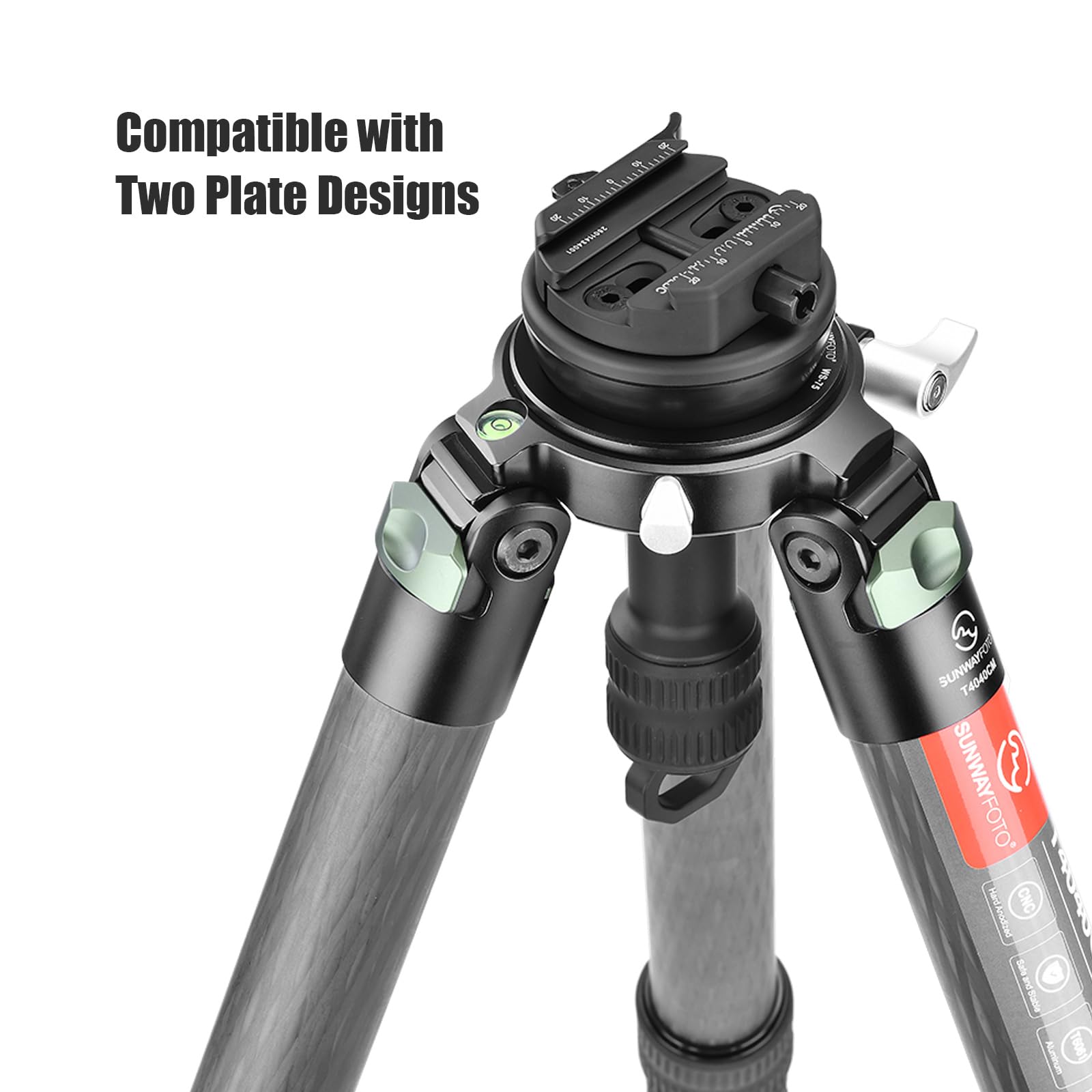 SUNWAYFOTO TAP-75LDC 75-mm-Halbkugeladapter mit Arca Swiss/Picatinny-Hebelklemme für Hochleistungsstative