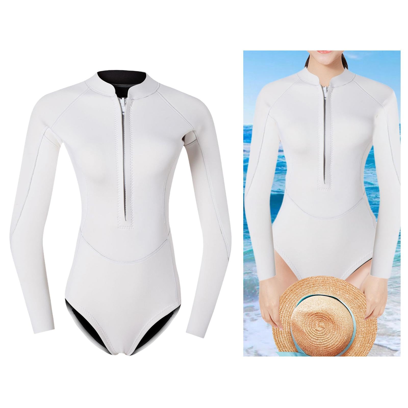 Damen Neoprenanzug (kurz), 2 Mm Neopren, Sonnenschutz, Kajakfahren, Schwimmen